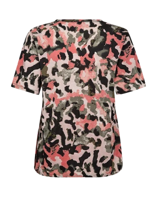 Freequent | Fqbetina-tee black w. hot coral