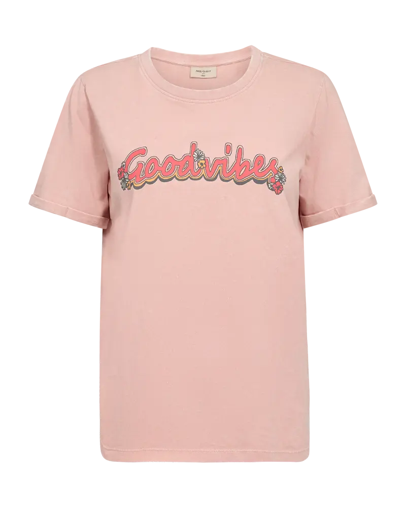 Freequent | Fqfedi-tee coral cloud w. hot coral