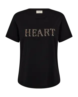 freequent | Fqgaya-tee black w. bronze brown