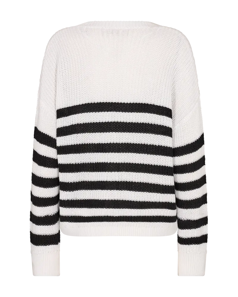 Freequent | FQIBEN-CARDIGAN Brilliant White w. Black