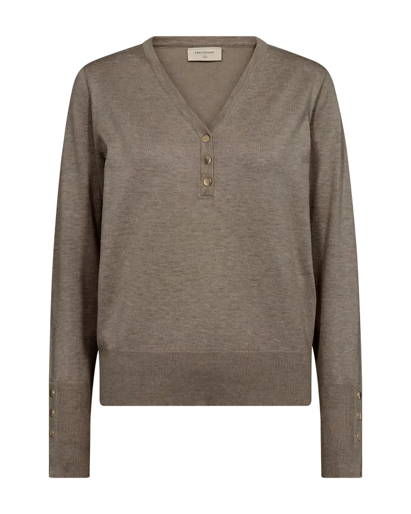 FREEQUENT | Fqkatie-pullover desert taupe melange
