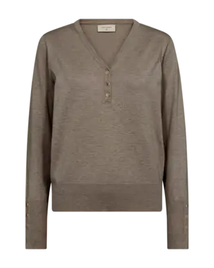 FREEQUENT | Fqkatie-pullover desert taupe melange