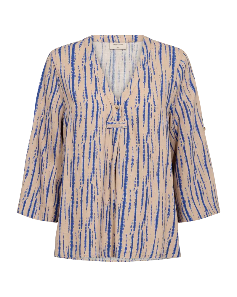 Freequent | Fqlarin-blouse sand melange w. nebulas blue