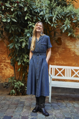 Freequent | Fqlisea-dress dark blue denim