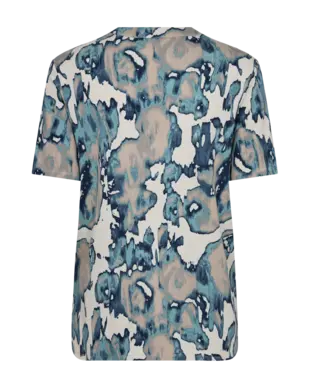 Freequent | Fqlyra-blouse moonbeam w. dusty turquoise