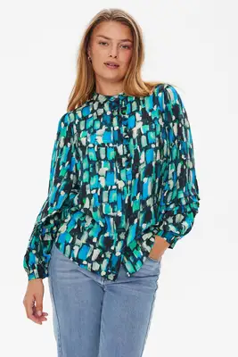 Freequent | FQMALONA-SHIRT Black w. Saxony Blue