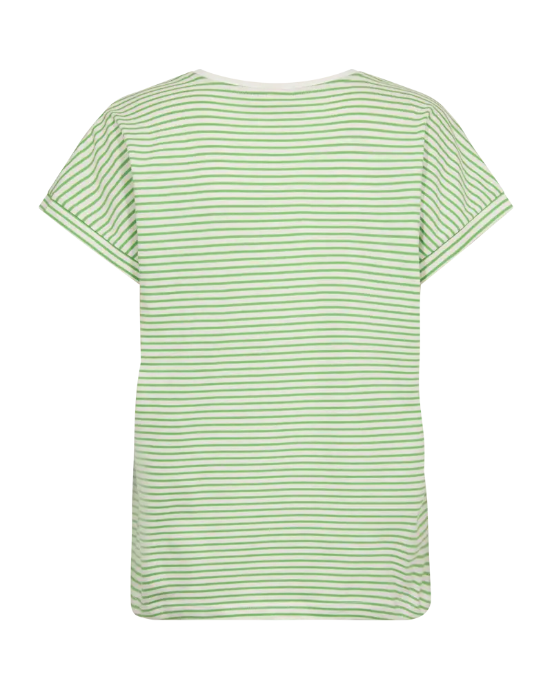 Freequent | Fqmian-tee off-white w. bud green