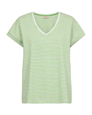 Freequent | Fqmian-tee off-white w. bud green