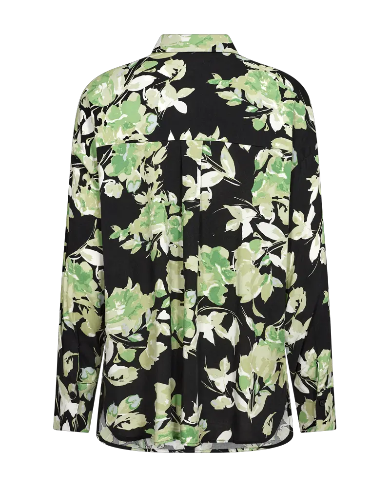 freequent | FQMISON-SHIRT Black w. Piquant Green