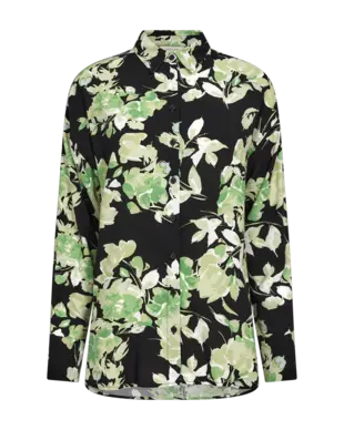 freequent | FQMISON-SHIRT Black w. Piquant Green