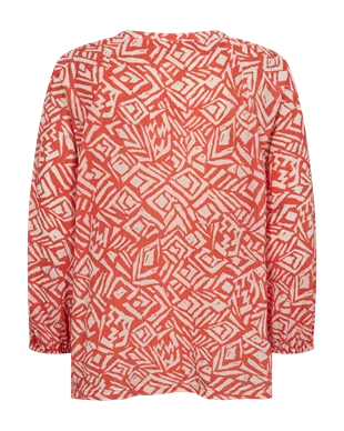 Freequent | Fqniva-blouse tofu w. hot coral