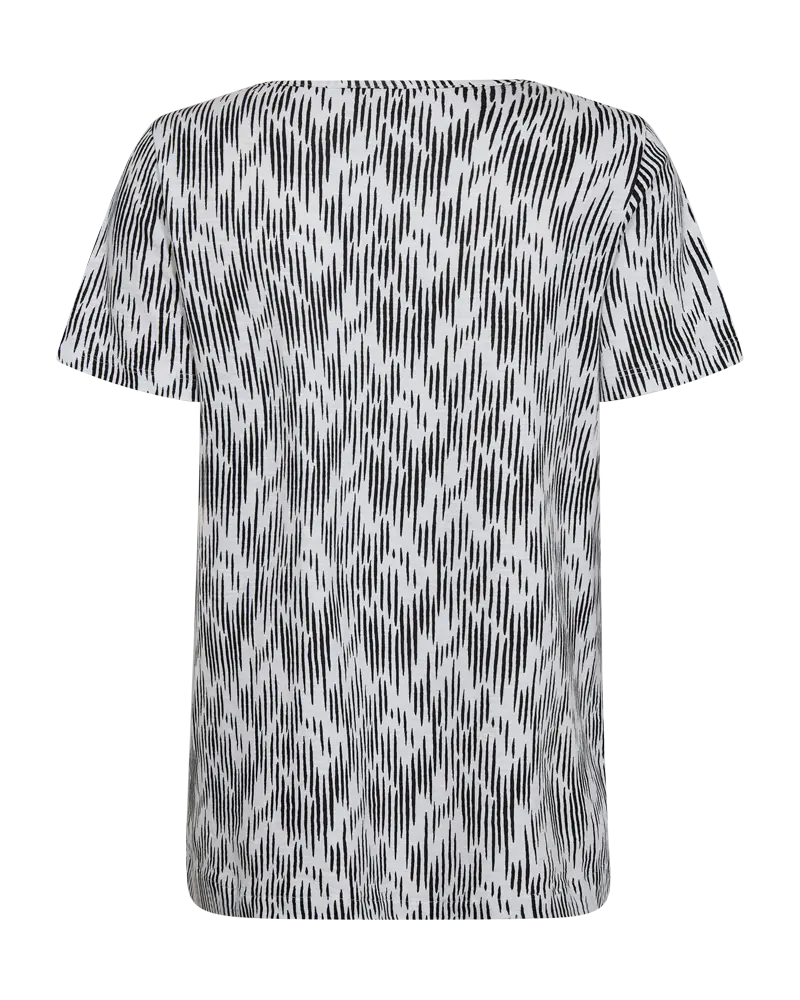 Freequent | Fqsabina-tee black w. brilliant white