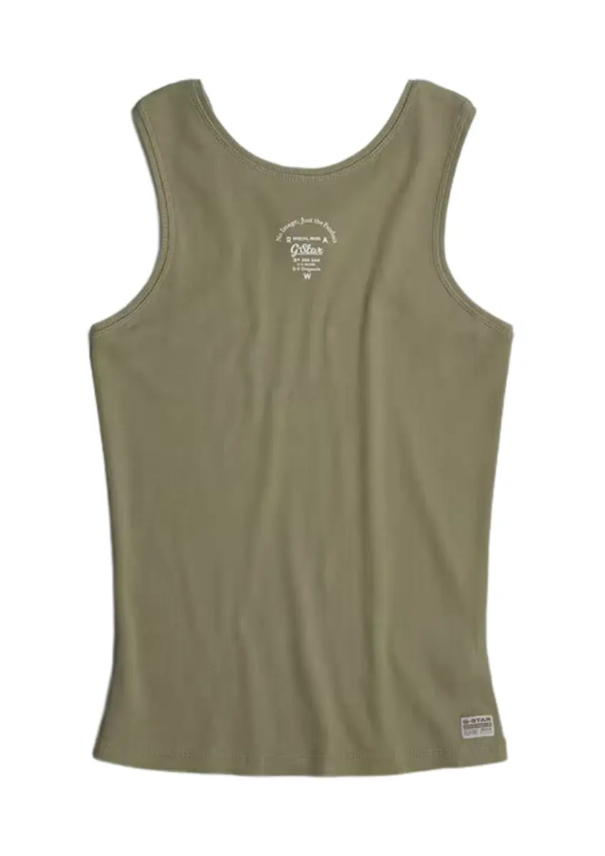 G-star | Racerback ribbed slim tank top wmn