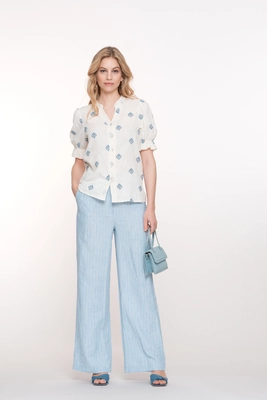 Geisha | Blouse embroidery short sleeves