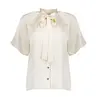 Geisha | Blouse satin with bow