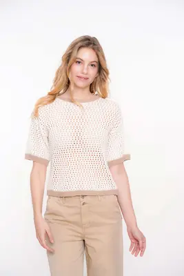 Geisha | Pullover crochet 2 colors