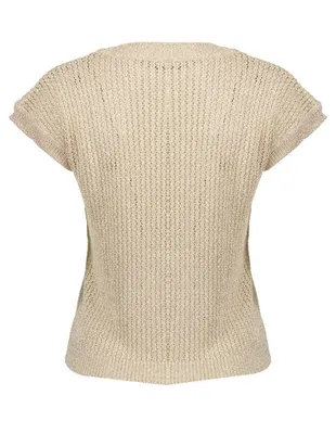 Geisha | Pullover gold short sleeves