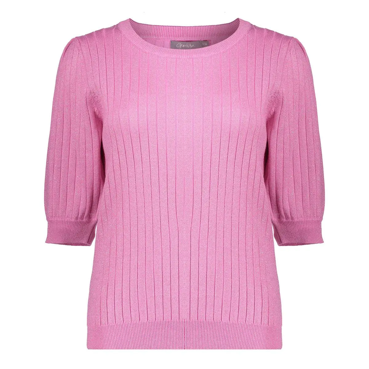 Geisha | Pullover rib short sleeves lurex