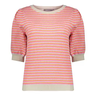 Geisha | Pullover stripes short sleeves