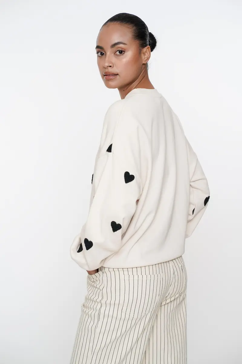 Geisha | Sweater hearts terry