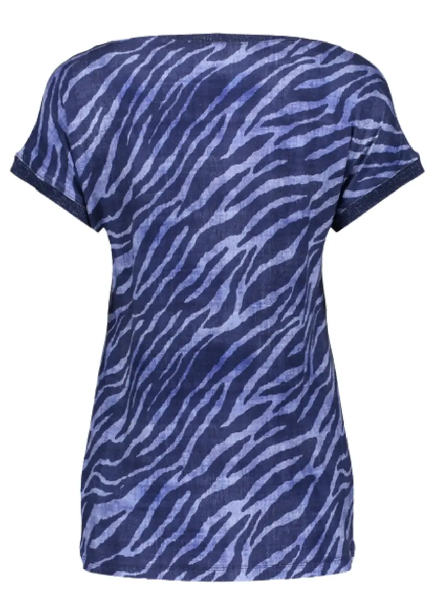 Geisha | T-shirt fancy rib aop