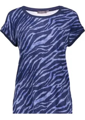 Geisha | T-shirt fancy rib aop