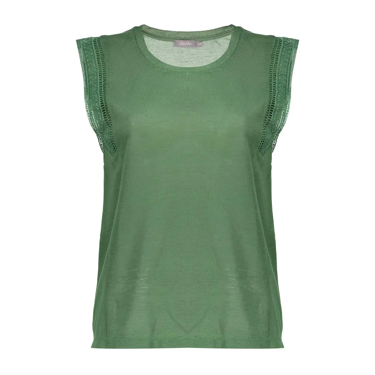 Geisha | T-shirt linen look fringes
