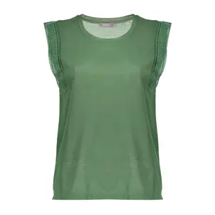 Geisha | T-shirt linen look fringes