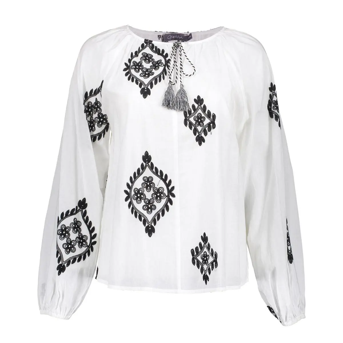 Geisha | Top bi color embroidery
