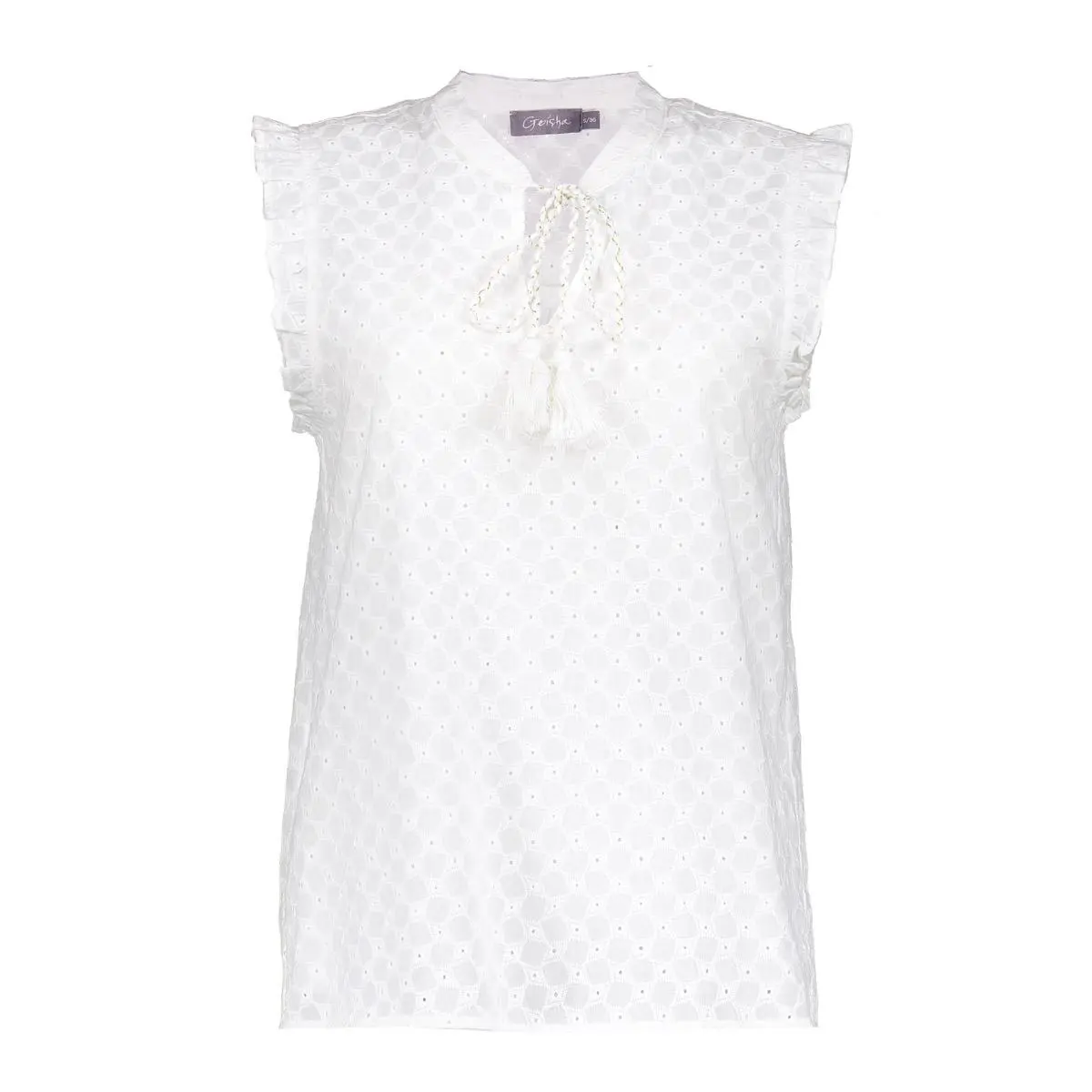 Geisha | Top broderie angles