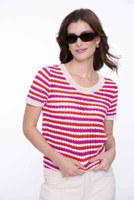Geisha | Top knitted short sleeves