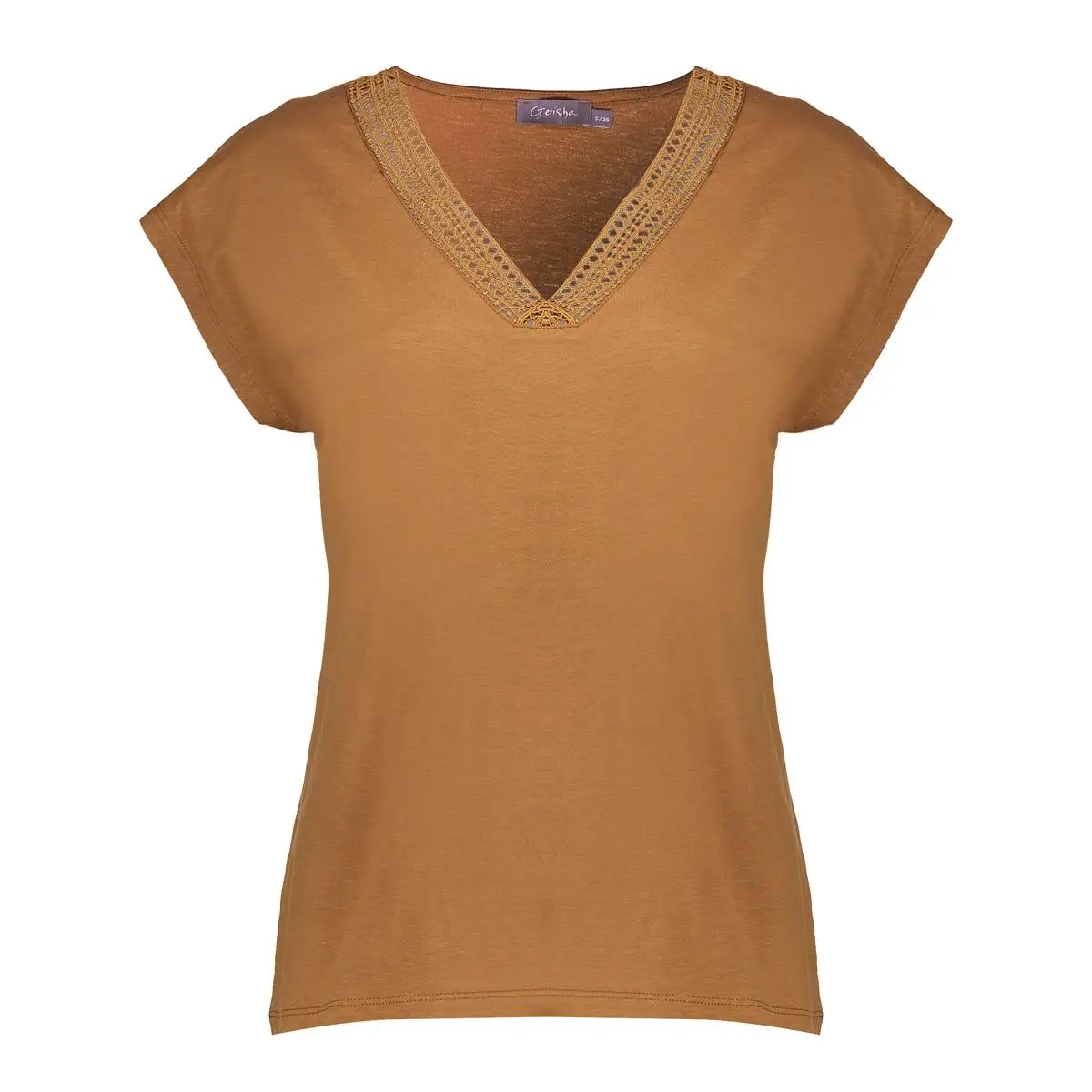 Geisha | Top slub fancy neck
