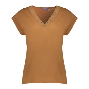 Geisha | Top slub fancy neck