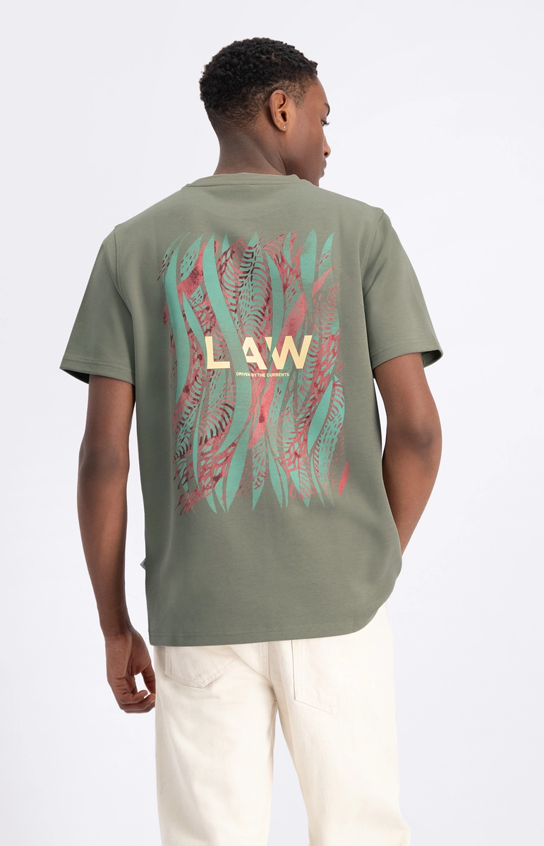 Law of the Sea | Aqua flow artwork tee