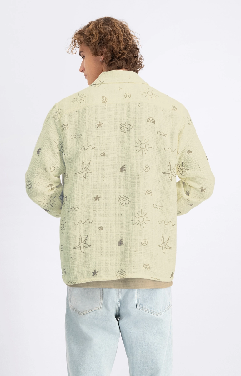 Law of the Sea | Coral allover printed shirt