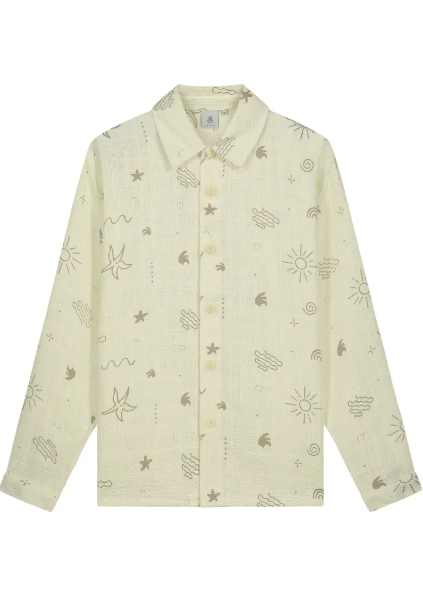 Law of the Sea | Coral allover printed shirt