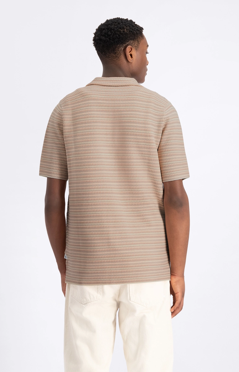 Law of the Sea | Vague jacquard knitted polo