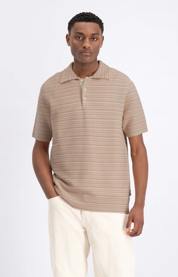 Law of the Sea | Vague jacquard knitted polo