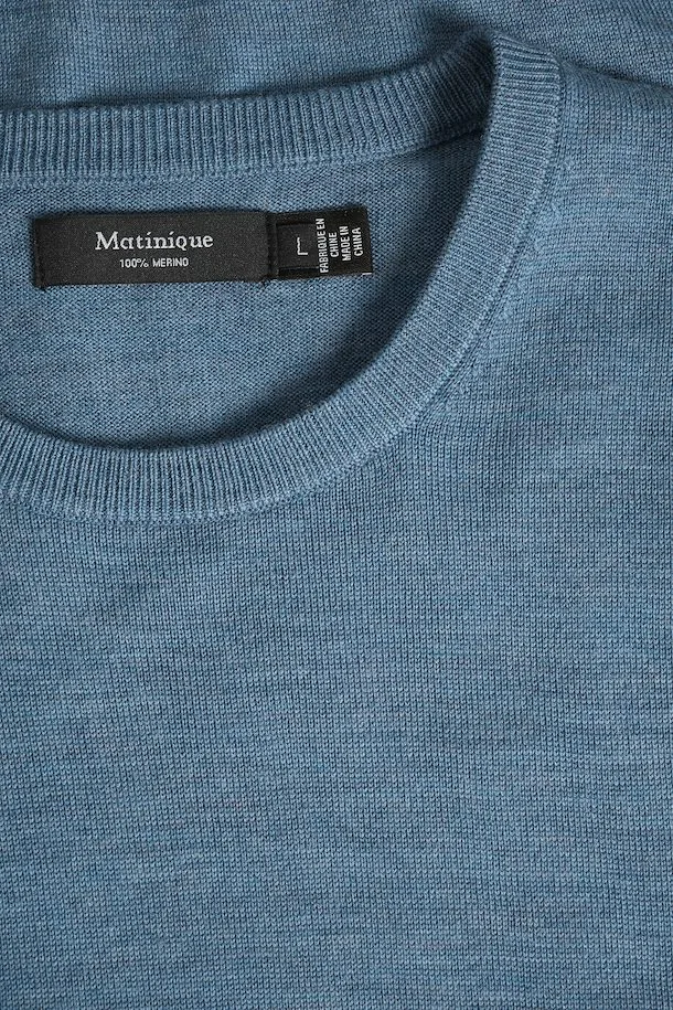 Matinique | Margrate Merino Dust Blue Melan