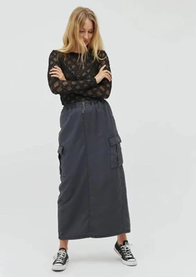 MBYM | Pahana long-m. blaire. skirt p36 washed grey