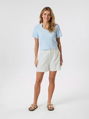 Meiko solid knit blouse