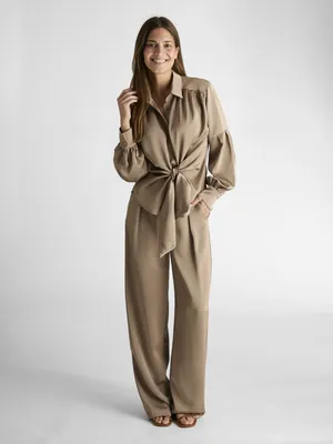 Neo Noir | Alessandra heavy sateen pants