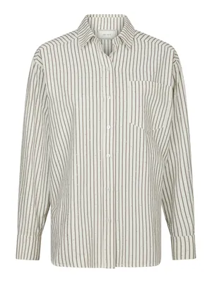 Neo Noir | Dalma crepe stone shirt