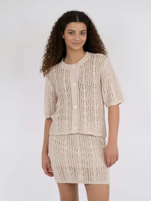 Neo Noir | Ellen crochet knit cardigan