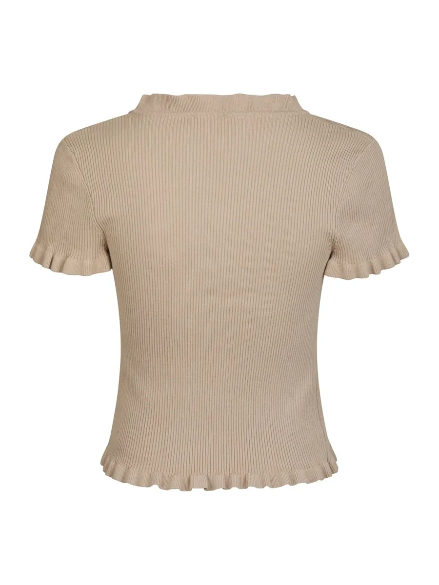 Neo Noir | Esla frill knit tee