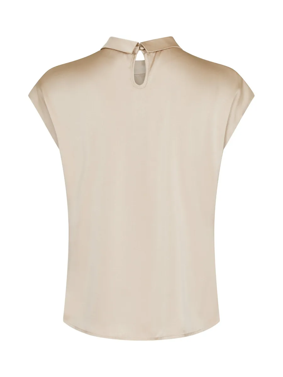 Neo Noir | Fleur drapy satin blouse