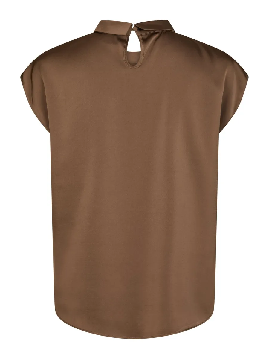 Neo Noir | Fleur drapy satin blouse