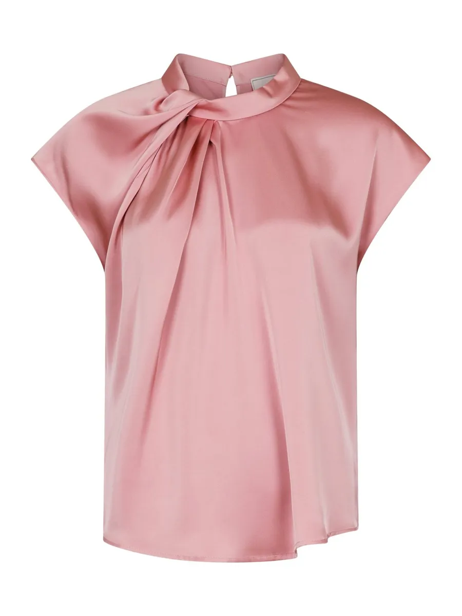 Neo Noir | Fleur drapy satin blouse