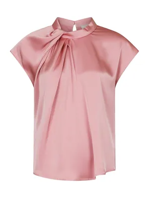 Neo Noir | Fleur drapy satin blouse