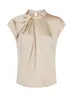 Neo Noir | Fleur drapy satin blouse